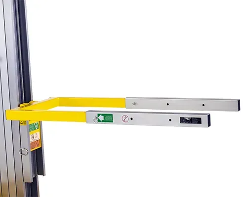 ToughLift Material Lifts Extension Forks fitted to Standard Forks on machine.