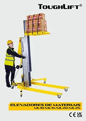O material ToughLift levanta a capa do folheto.