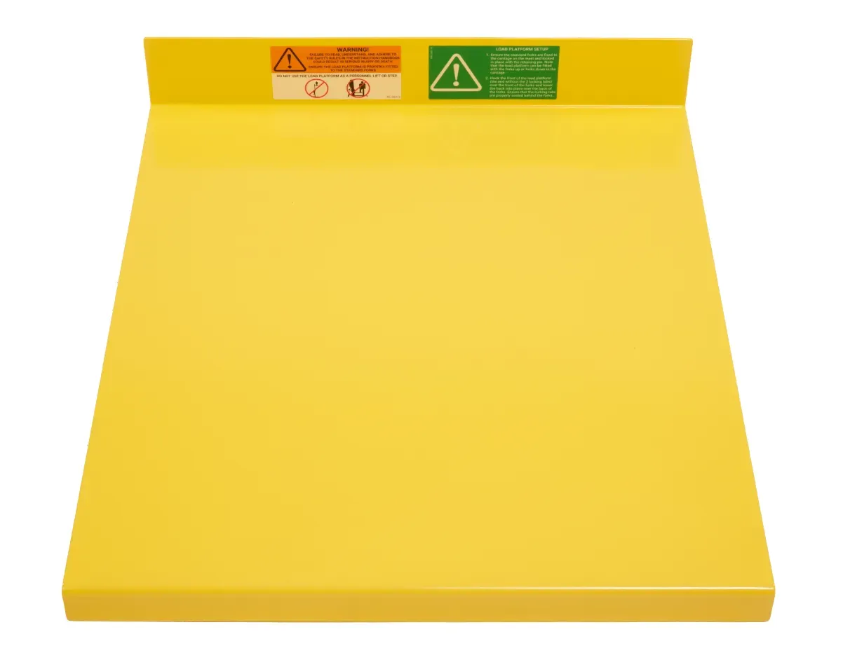 ToughLift Material Lifts Load Platform accessory off the machine in plan view.