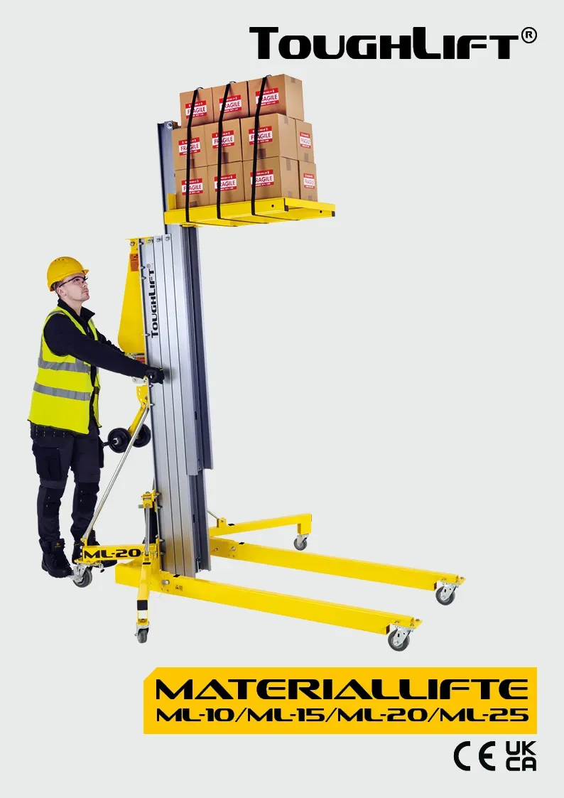Cover der ToughLift-Materialaufzüge-Broschüre.