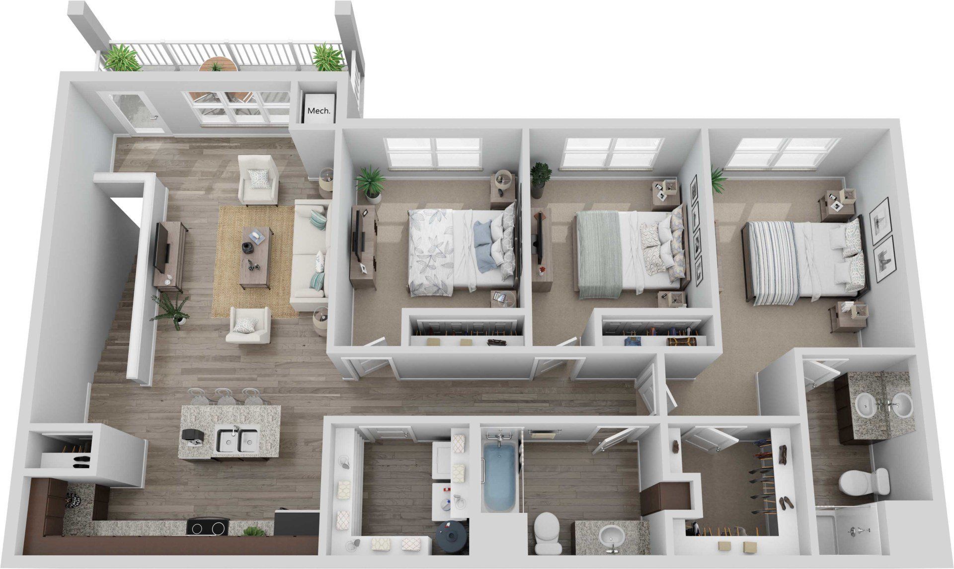 Diamond Ridge Three Bedroom Floor Plan