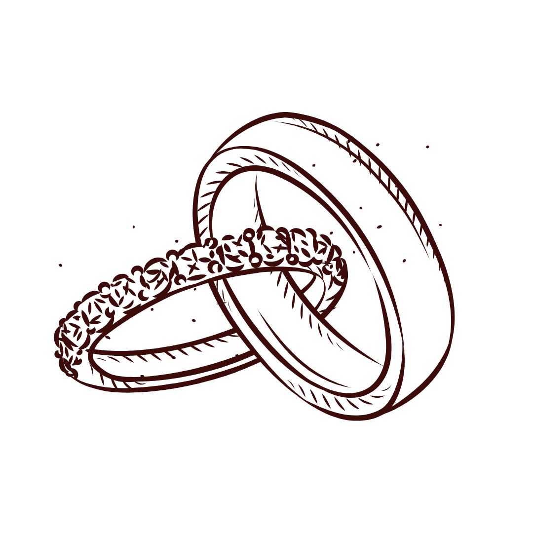 È un disegno di una coppia di fedi nuziali.