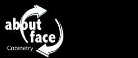 White logo on black background; 