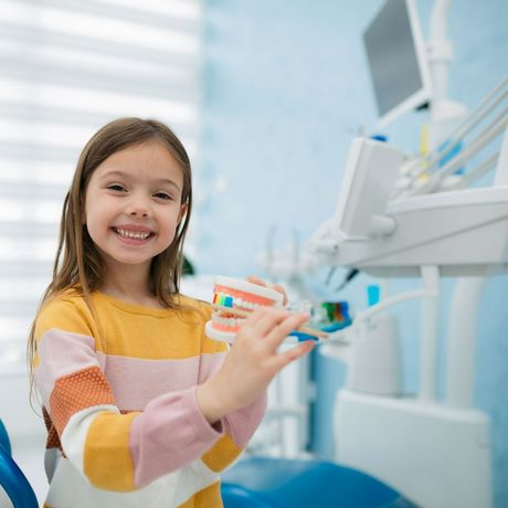 Little Girl At A Dental Clinic — Melbourne, FL — Theodore G. Schropp, DDS