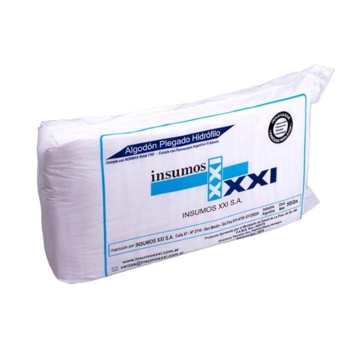 Discos de algodón envasados ​​en blanco, etiquetados como 