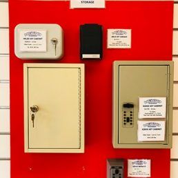 A Red Board With A Bunch Of Safes On It — Lock It Up Townsville In Aitkenvale, QLD
