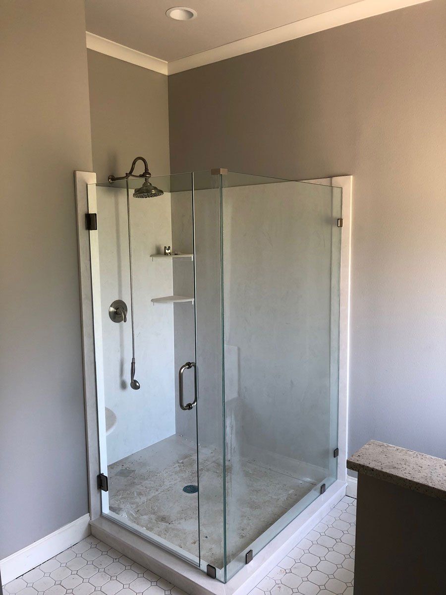 Glass Door Bathroom Separator — Dundee, IL — Baker Glass Works, Inc.