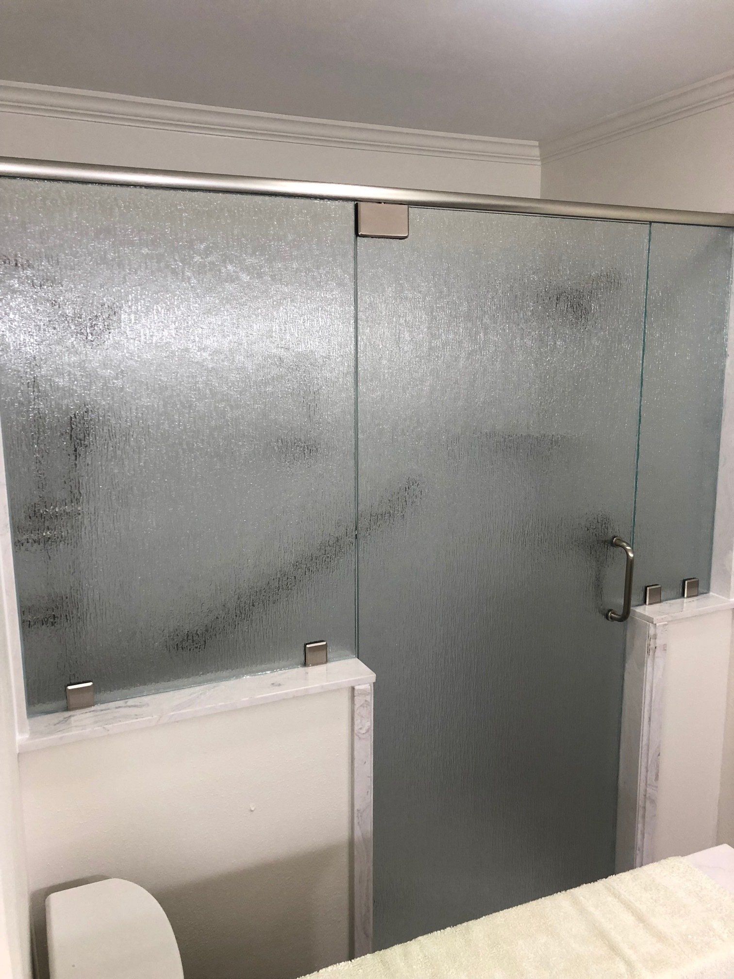 Installed Glass Bathroom Door — Dundee, IL — Baker Glass Works, Inc.