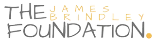 A logo for the james brindley foundation on a white background