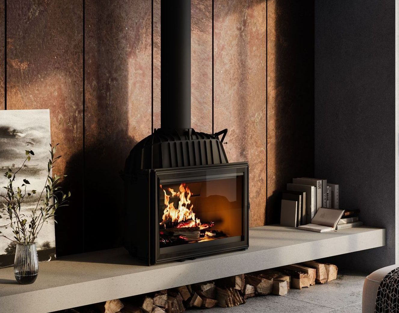 Dovre 2180CBS Wood Fireplace
