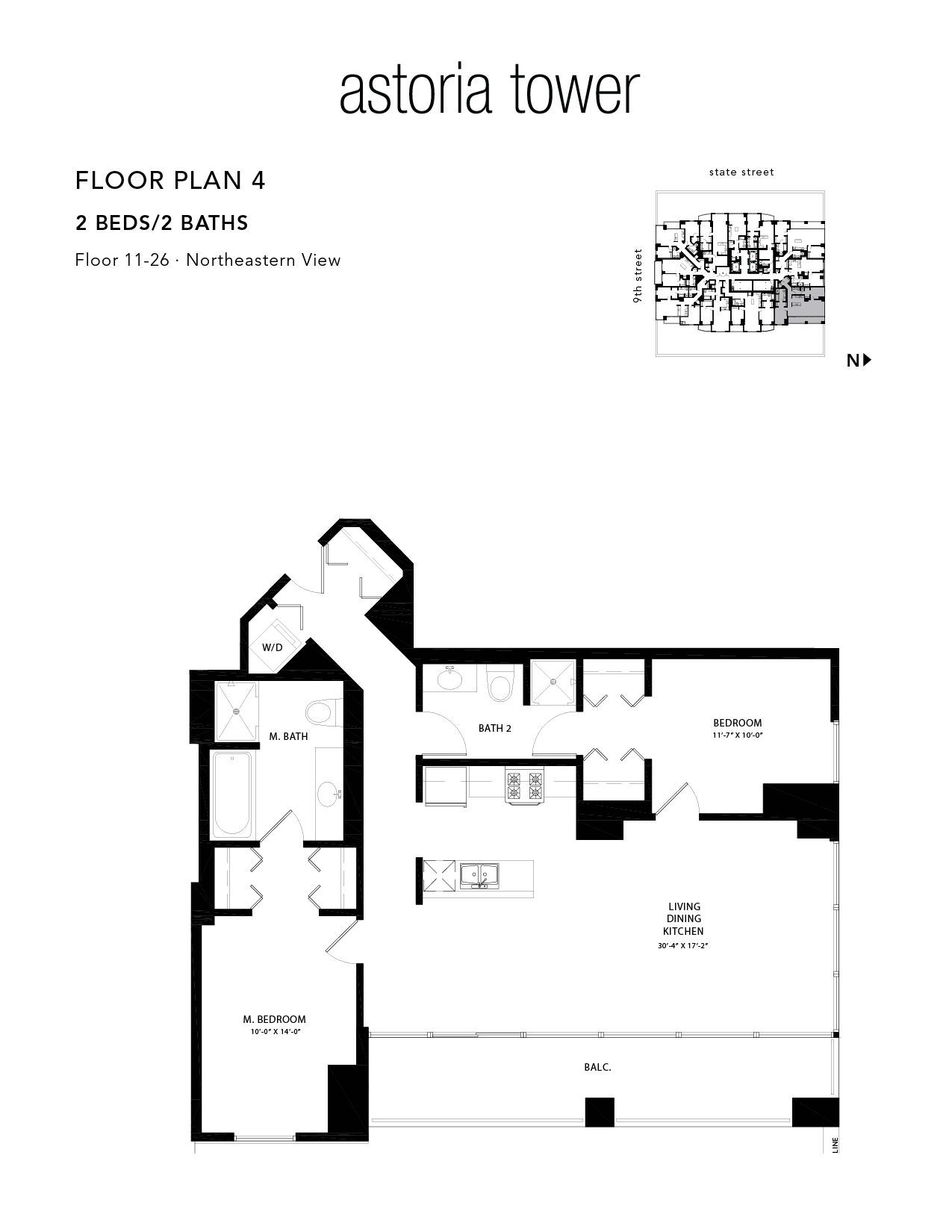 A black and white floor plan of a tower.