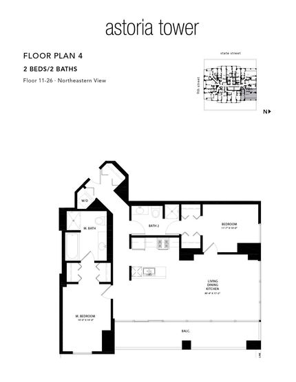 A black and white floor plan of a tower.