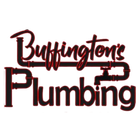 A logo for buffington 's plumbing with a key and pipes