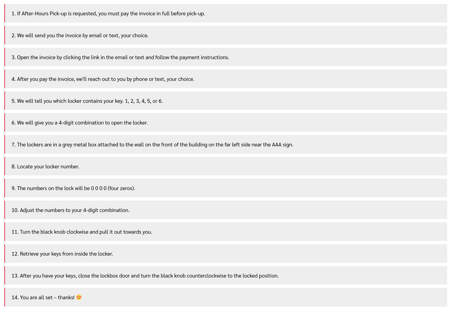 A list of 14 survey questions with a numbered format on a light gray background.