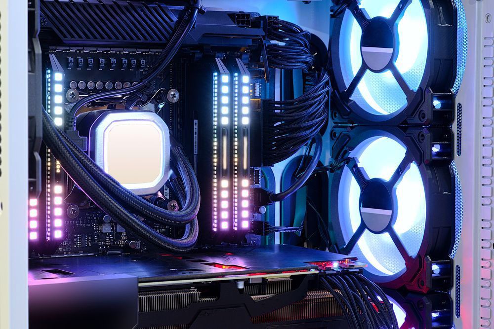 Custom Build Desktop PC And Cooling System On CPU Socket With Multicolored LED RGB Light — Essential Computer Repairs In Buderim QLD