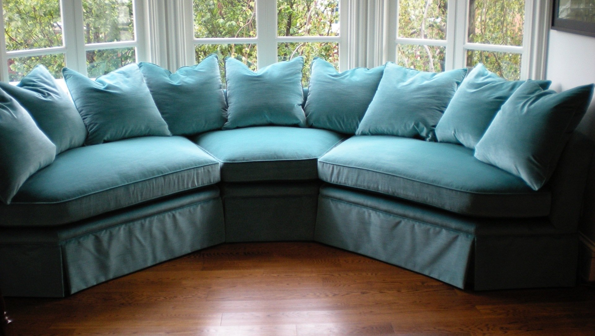 Green cushion sofa - Nashville, TN - John Stevens Upholstery