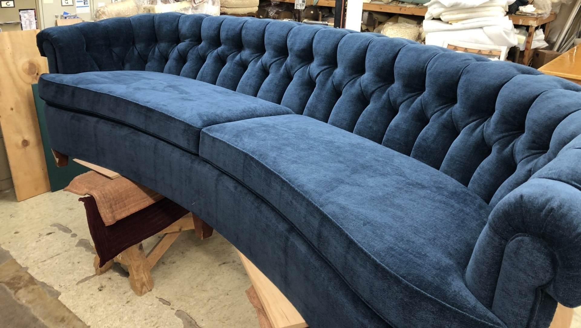 Blue Fabric Sofa - Nashville, TN - John Stevens Upholstery