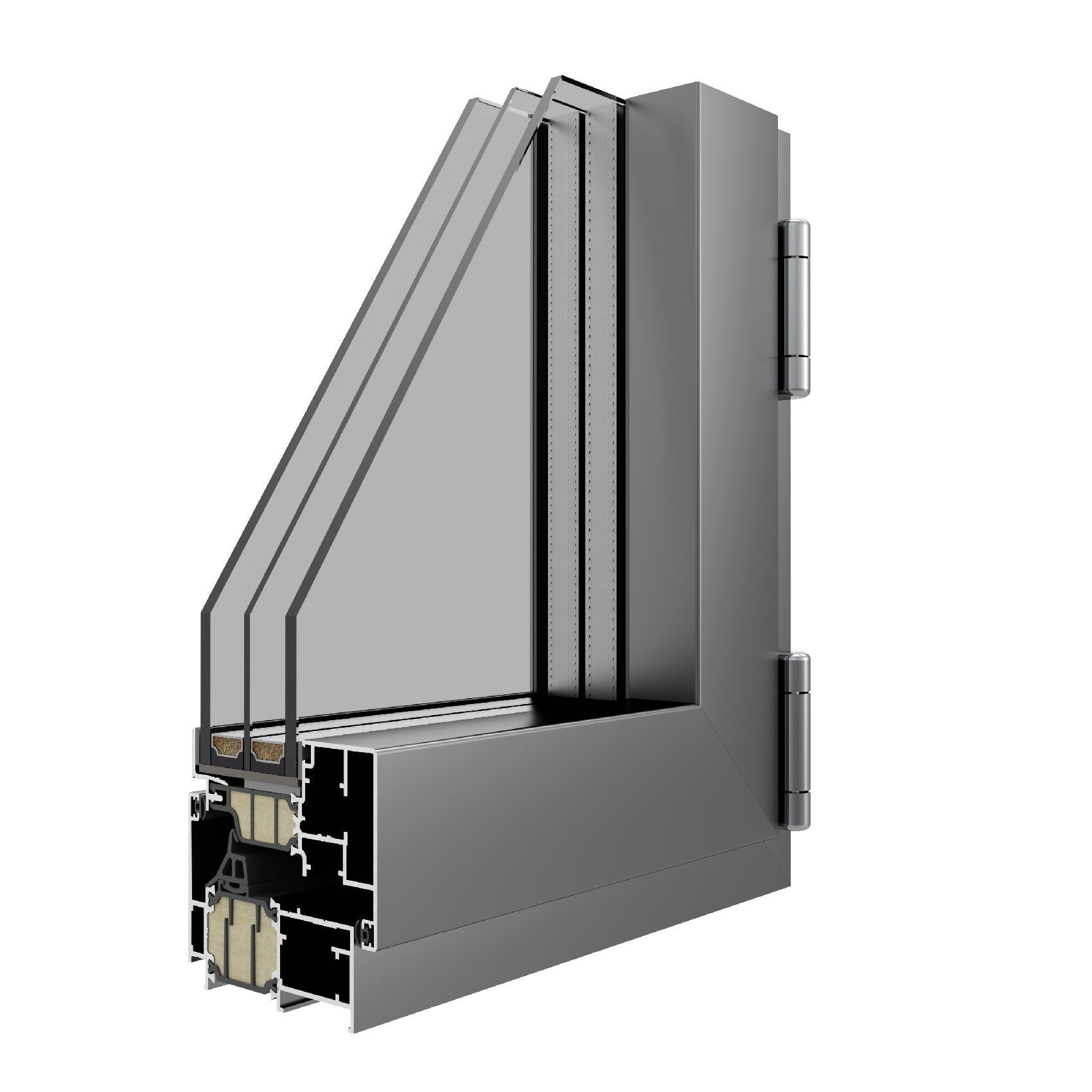particolare infissi alluminio Korus Roma Linear squadrato