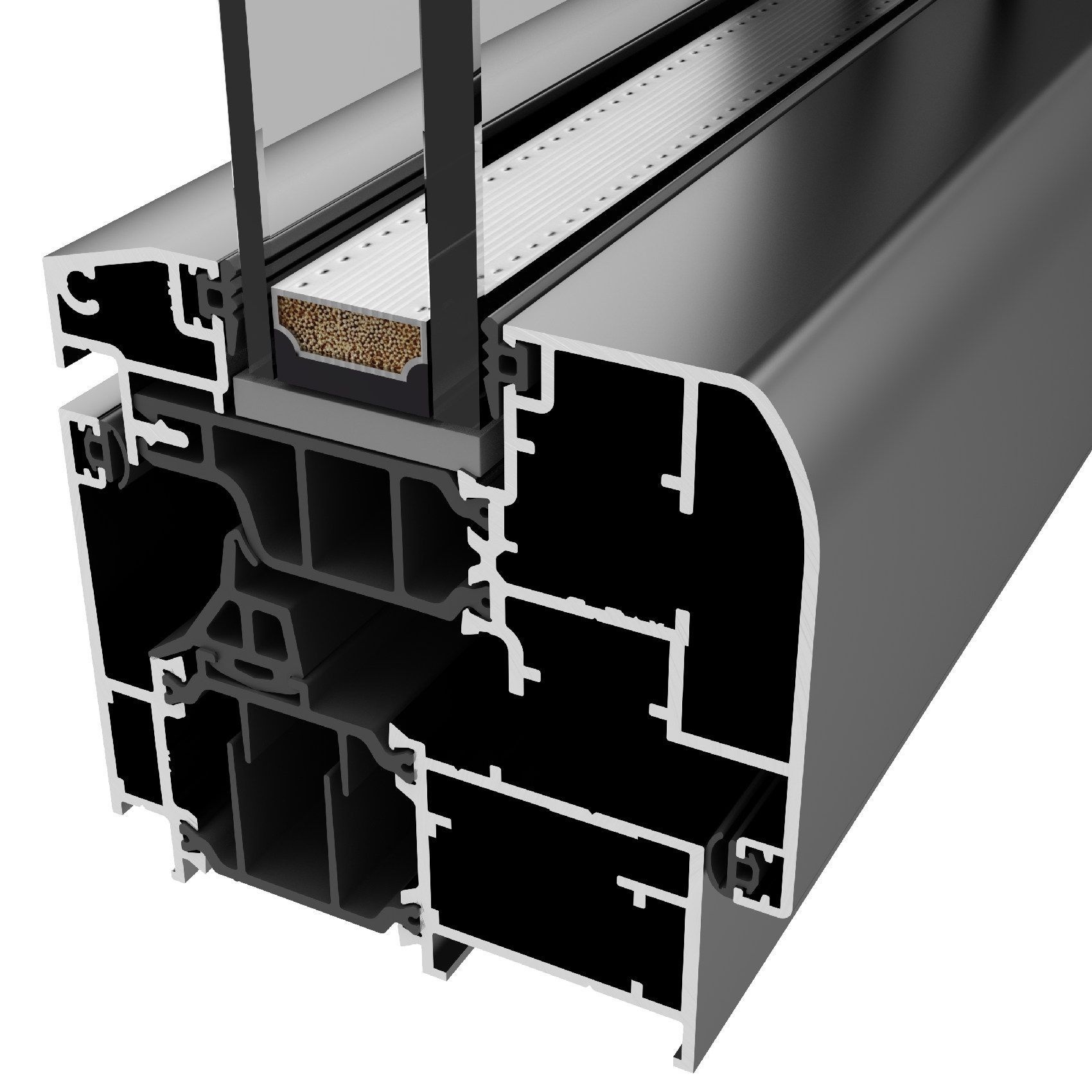 taglio termico infissi alluminio Korus Roma Original stondato