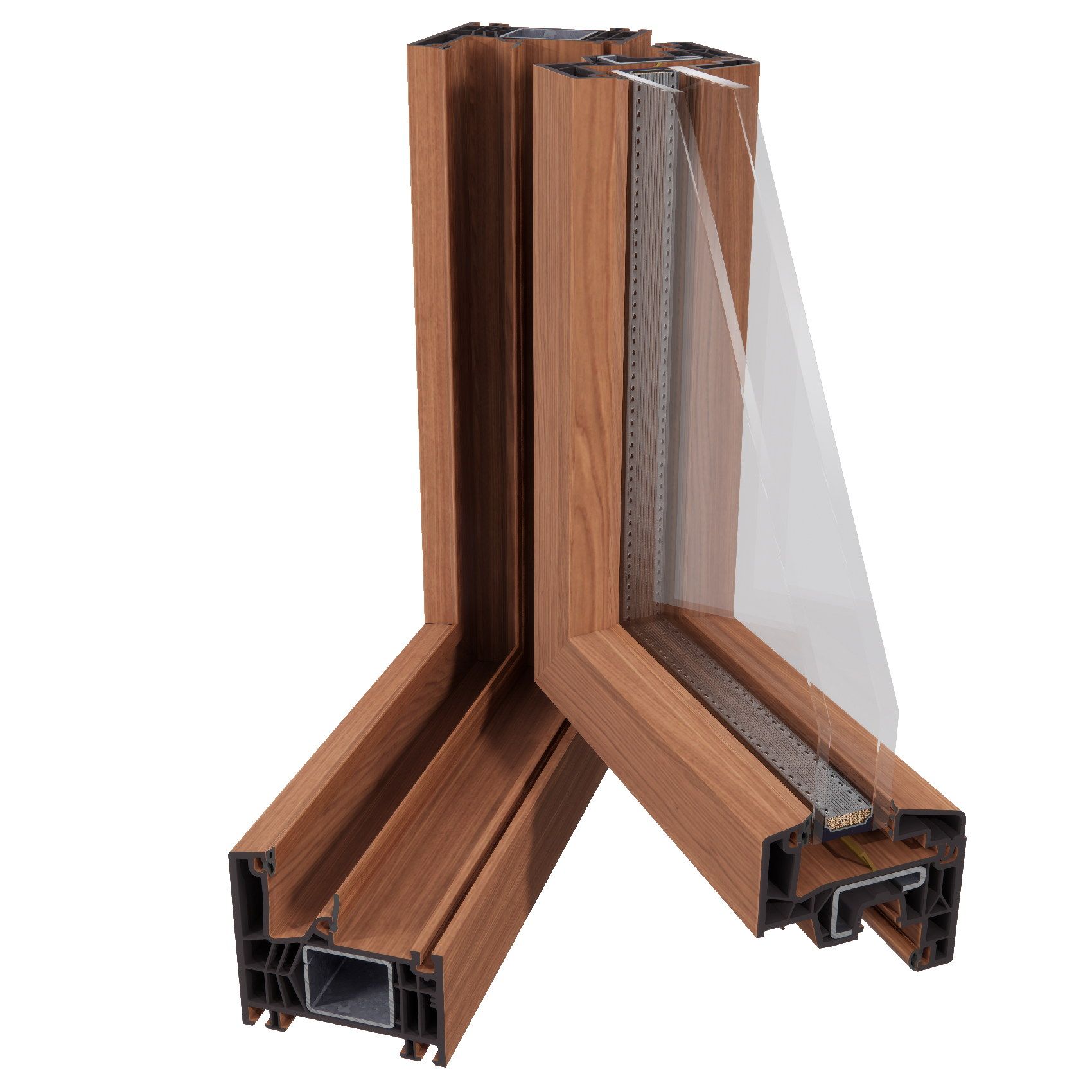 Korus Infissi in PVC marrone Lumen Roma