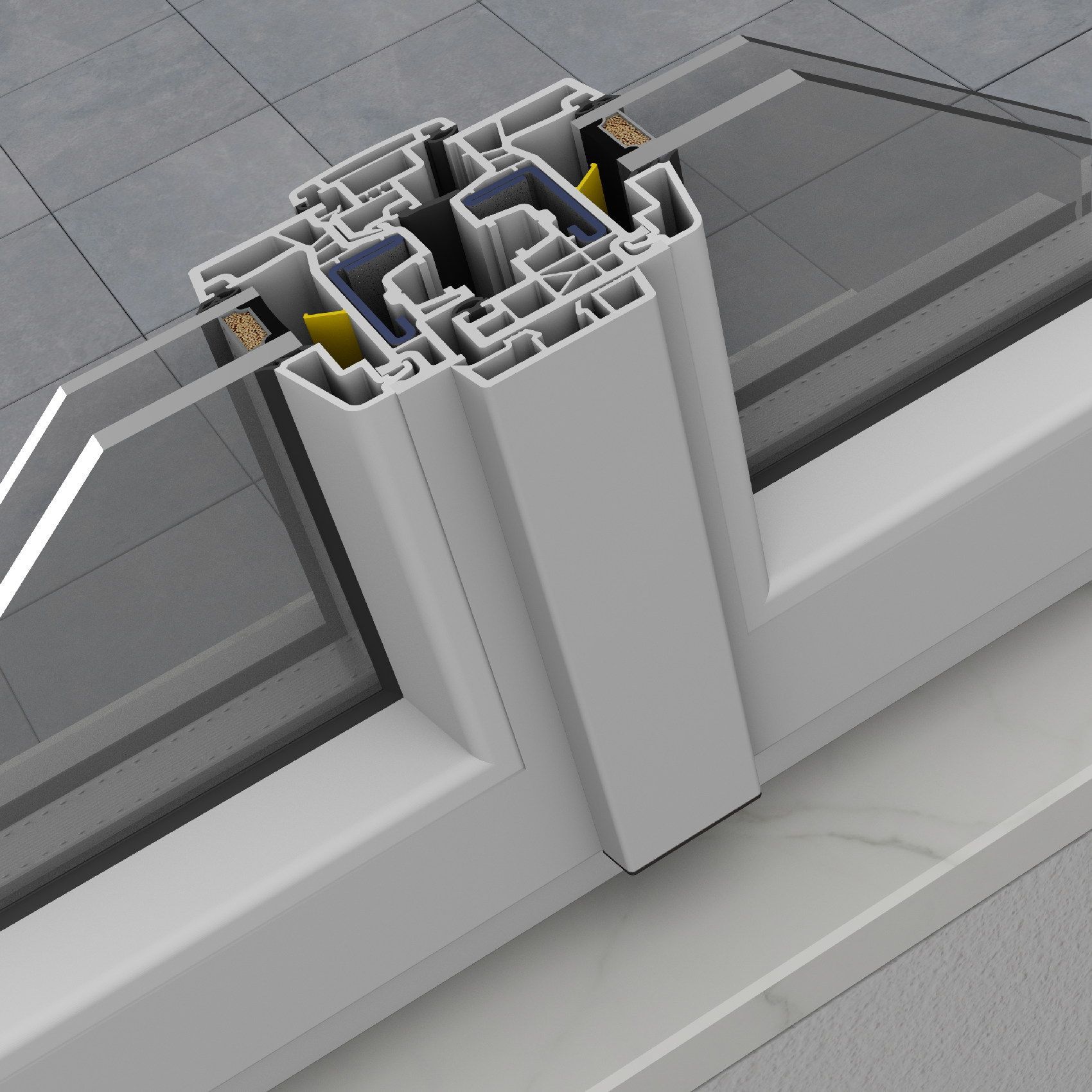 particolare Korus Infissi in PVC Lumen Roma