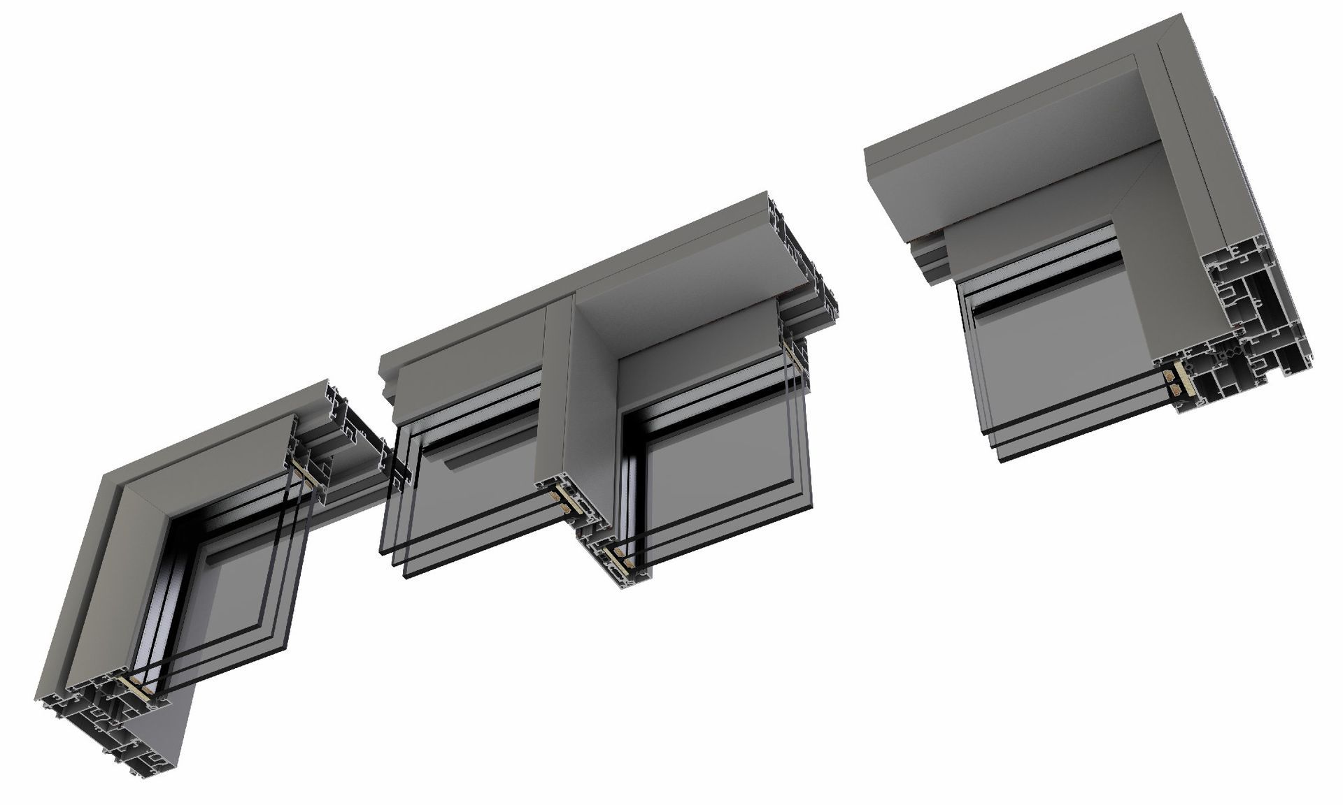 particolare Infissi scorrevoli in alluminio Lorus AIR SLIDE Roma