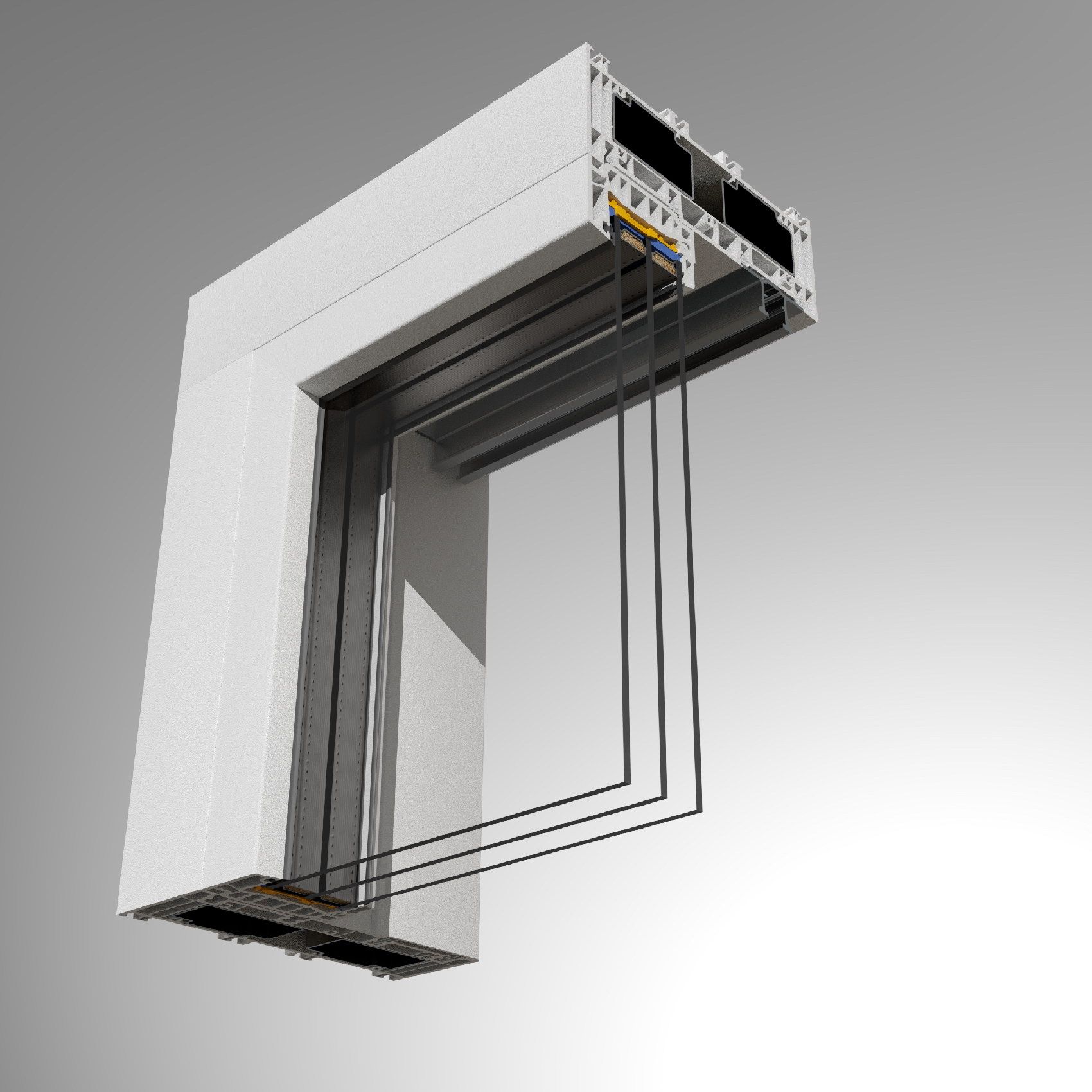 triplo vetro Infissi scorrevoli PVC Korus 2RB Solution