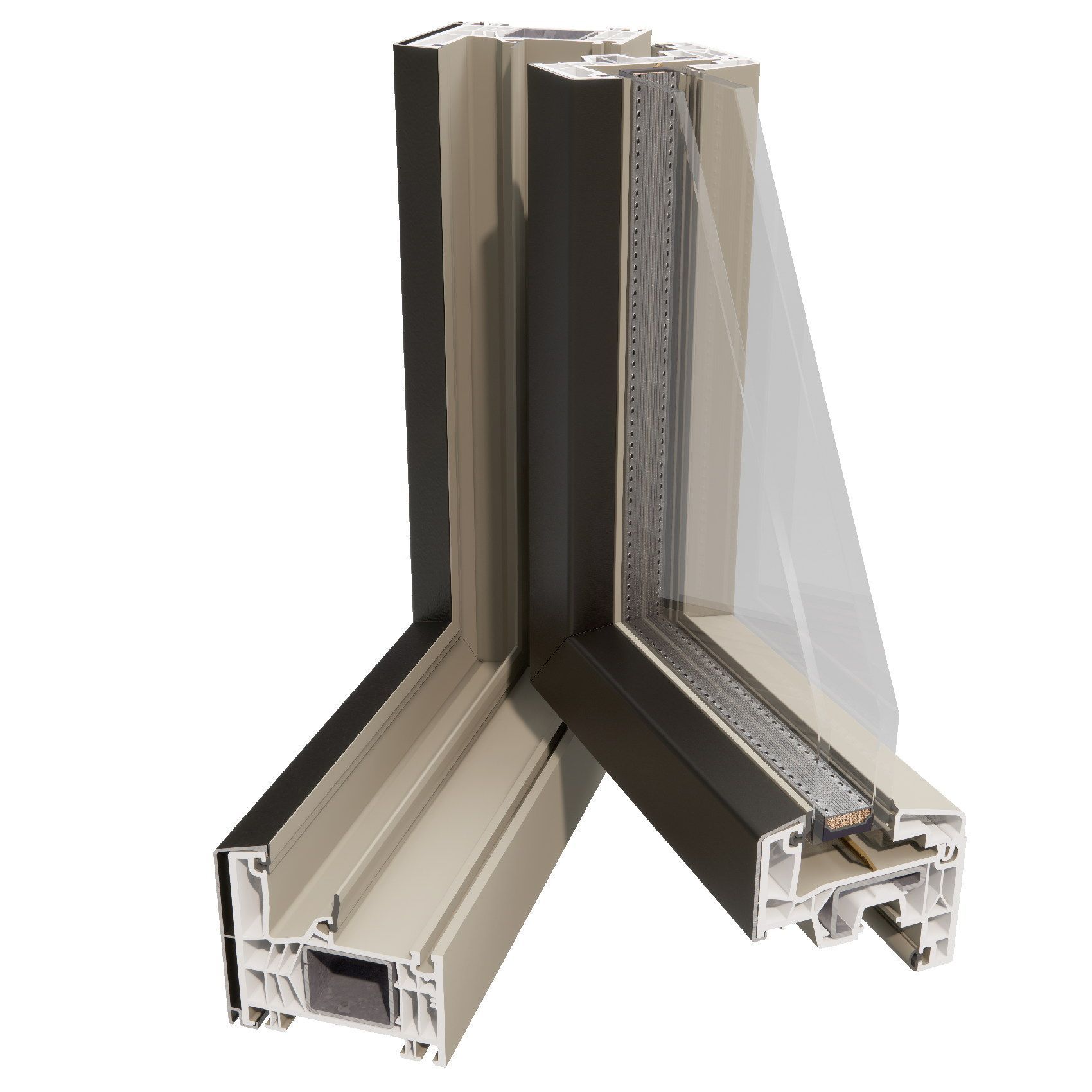 sezione Korus Infissi PVC e alluminio LUMENK Roma