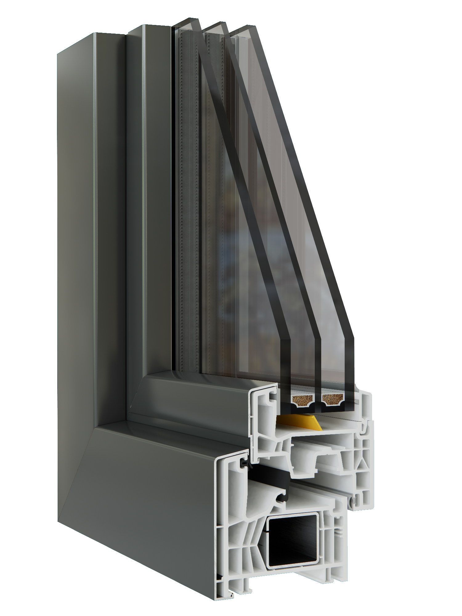 sezione Korus Infissi PVC e alluminio LUMENK Roma