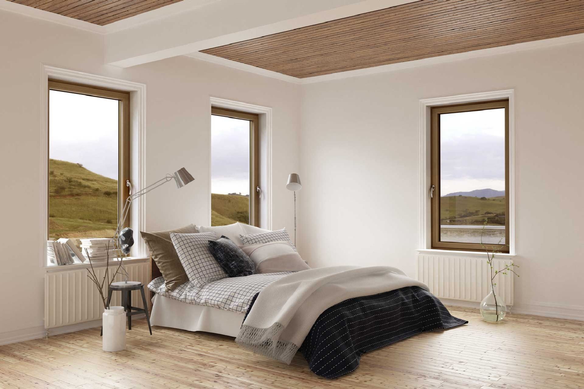 Infissi Korus Legno alluminio stondato Skywood Evo Roma