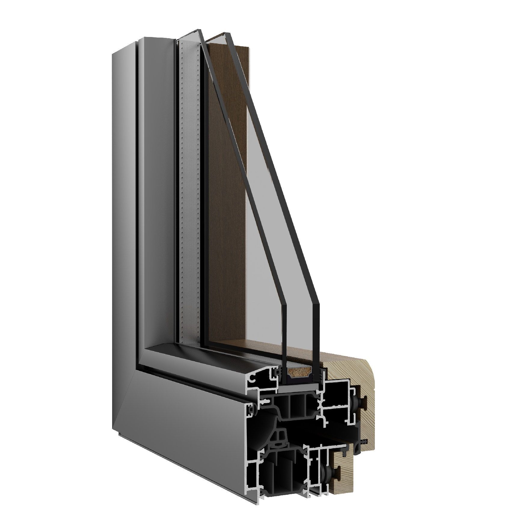 resistenza anticorrosione Infissi Korus Legno alluminio stondato Skywood Evo Roma