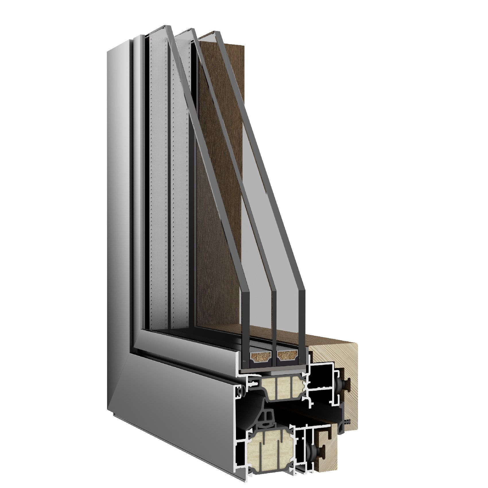 infissi resistenti Korus Legno alluminio Skywood Evo Roma