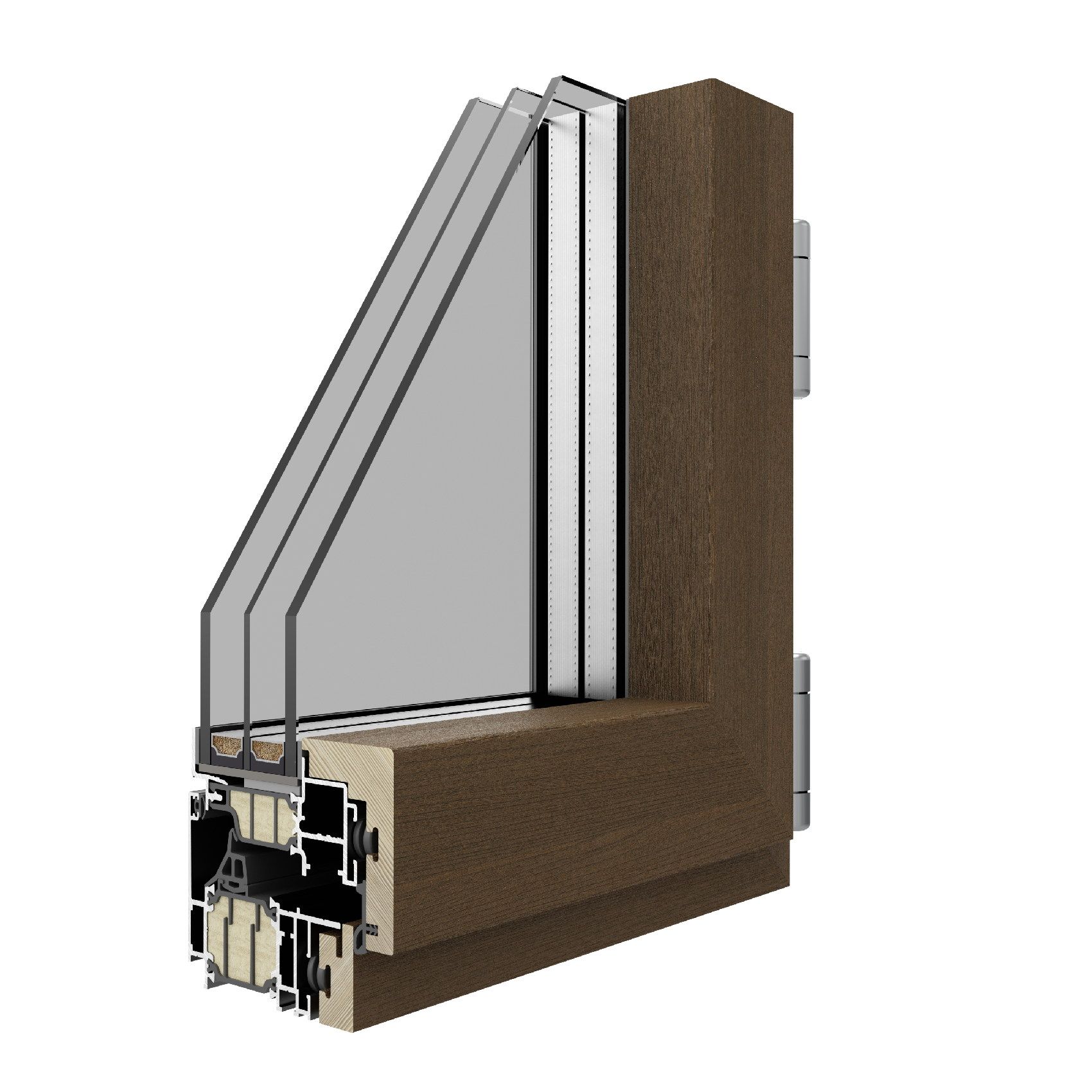 triplo vetro Infissi Korus Legno alluminio Skywood Evo Roma