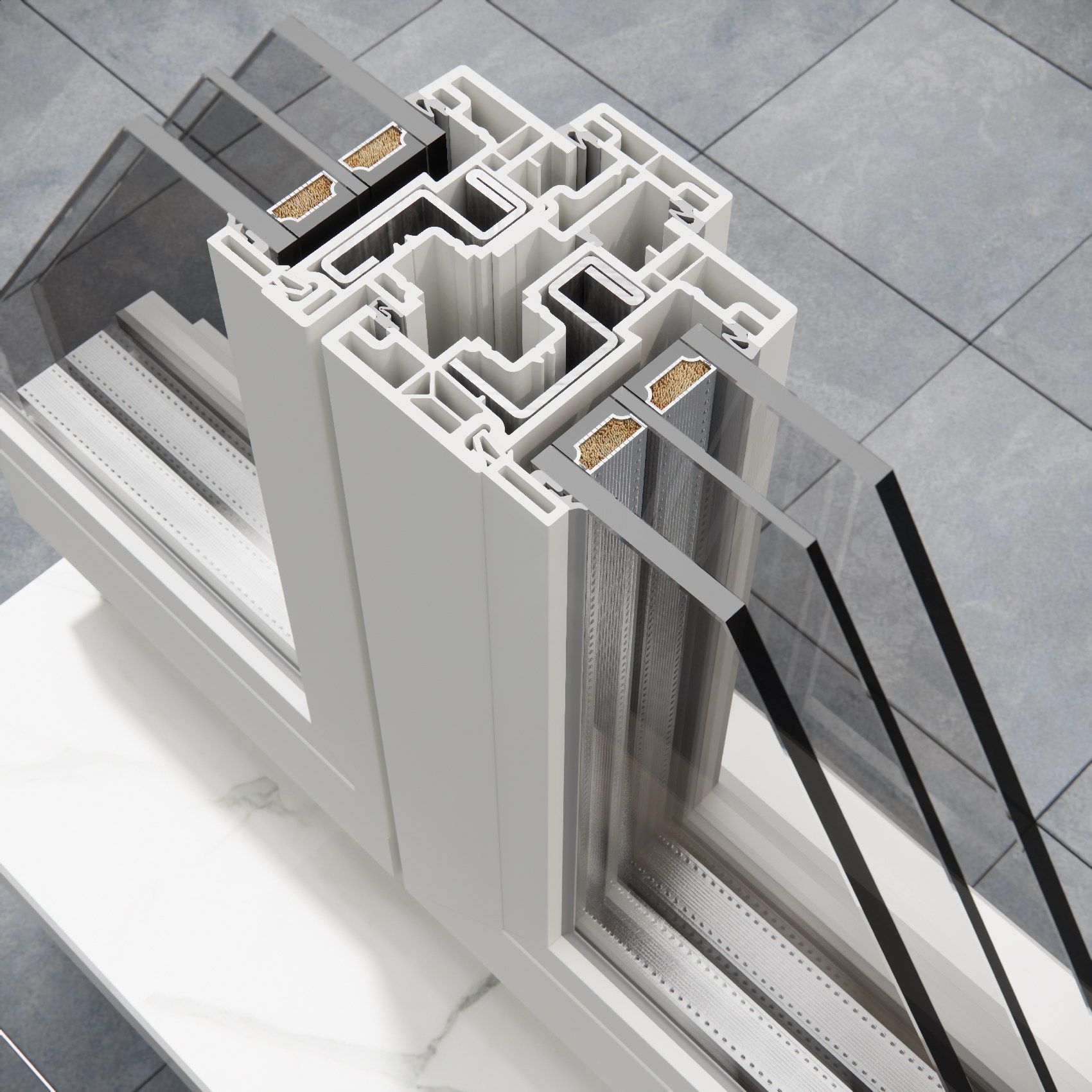 triplo vetro Infissi PVC Win Box slim Roma