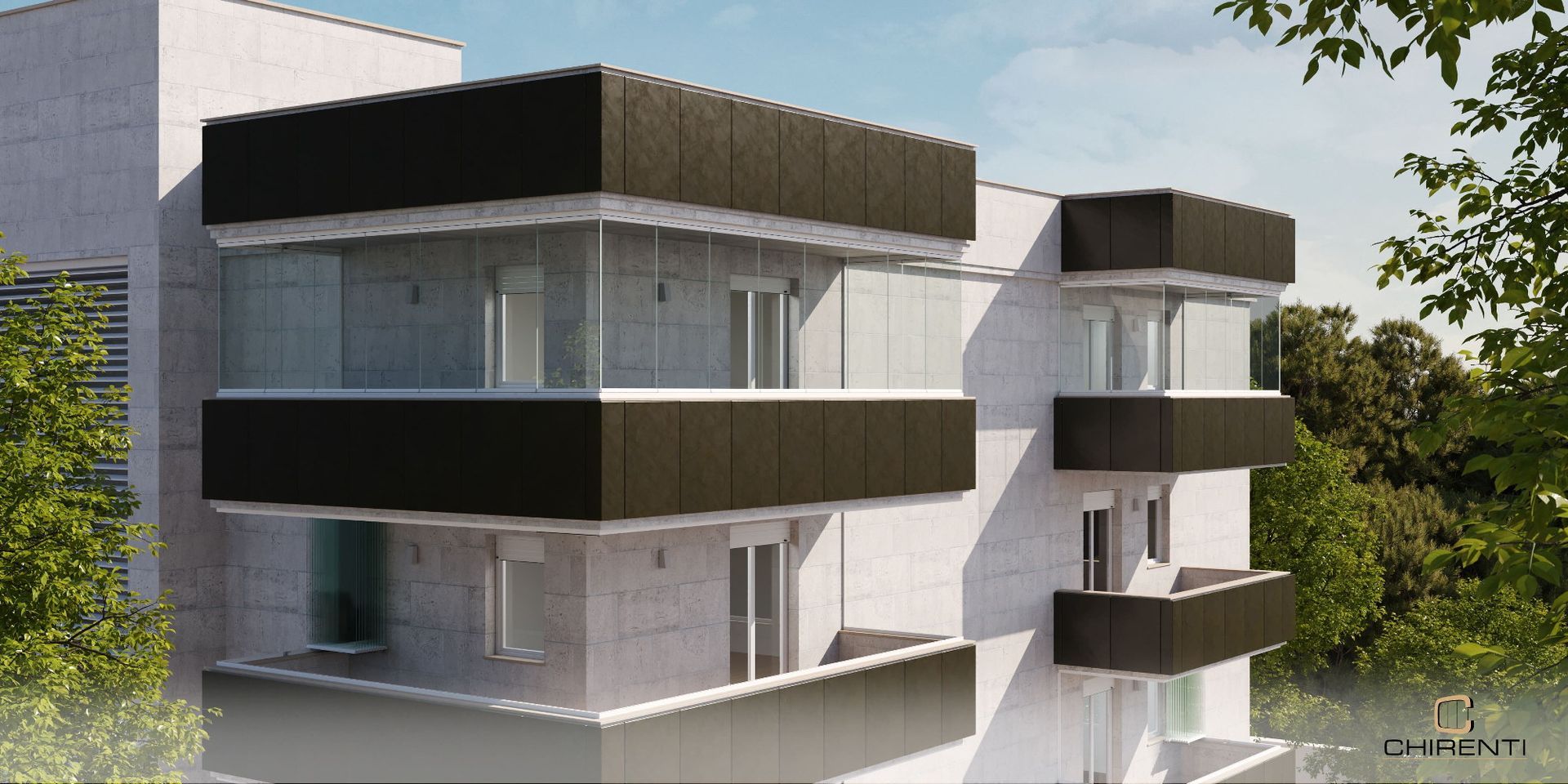 vetrate panoramiche terrazza Chirenti Roma