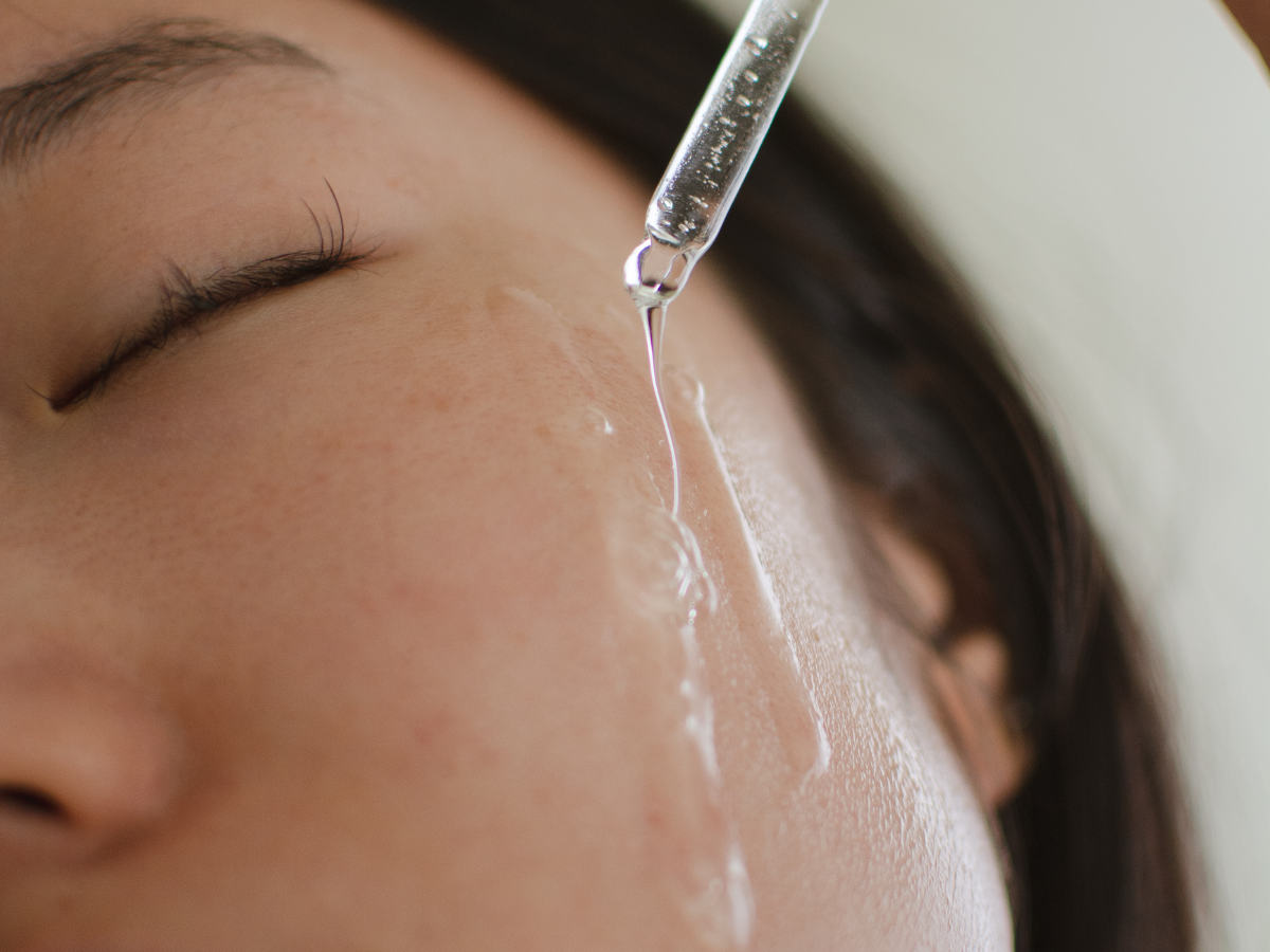 A woman getting a lash lift