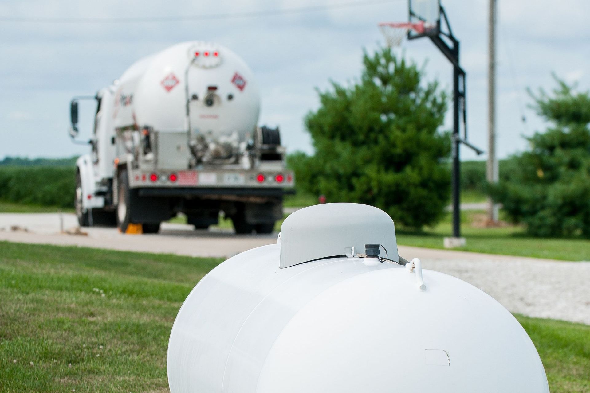 Propane Bobtail and propane tank