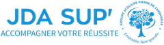 Logo JDA SUP Footer, Lycée Jeanne D'arc à Albertville, BTS CG et NDRC, initial et alternance