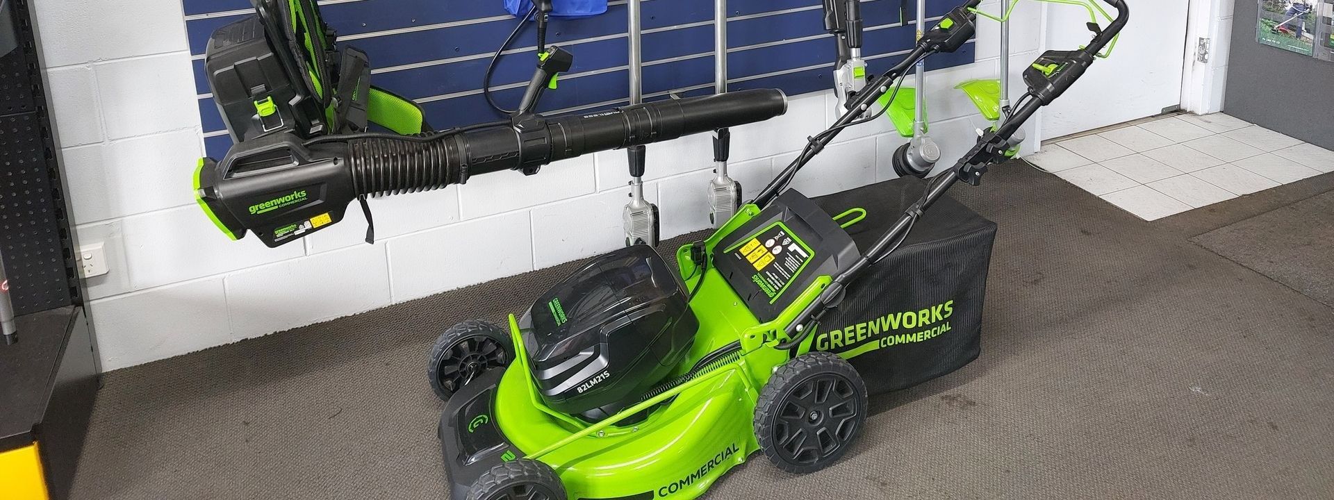 A Green Lawn Mower is Displayed — Professional Small Engines in Aitkenvale, QLD