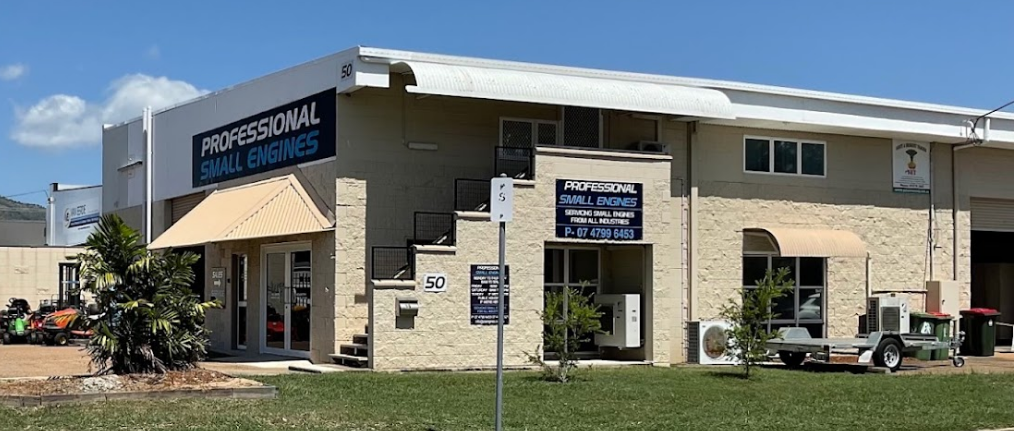 A Building With  Beige Exterior — Professional Small Engines in Aitkenvale, QLD