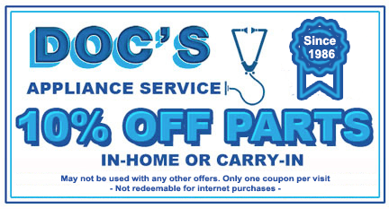 10% Off Coupon — Utica, MI — Doc's Appliance Service