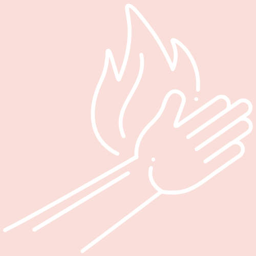 hand and flame vector