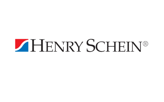The henry schein logo is on a white background.