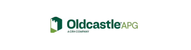 The oldcastle apg logo is green and white on a white background.