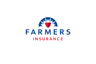 A farmers insurance logo with a maple leaf on it