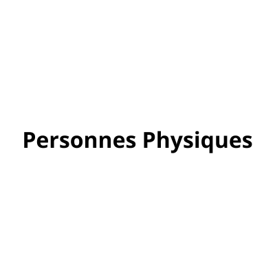 Un logo noir et blanc pour personnes physiques sur fond blanc.