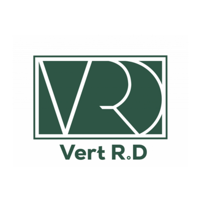 Logo vert avec « VRD » dans un rectangle et « Vert RD » en dessous.