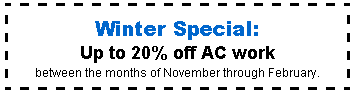 20% off winter A/C special