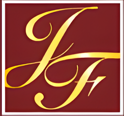 Gold script initials 