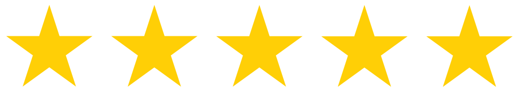 Five yellow, five-pointed stars arranged in a horizontal row.